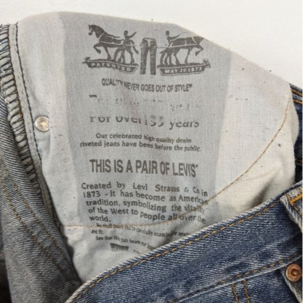 Vintage 90s Levi's 560 Tapered Baggy Jeans 14 32 - Picture 10 of 12